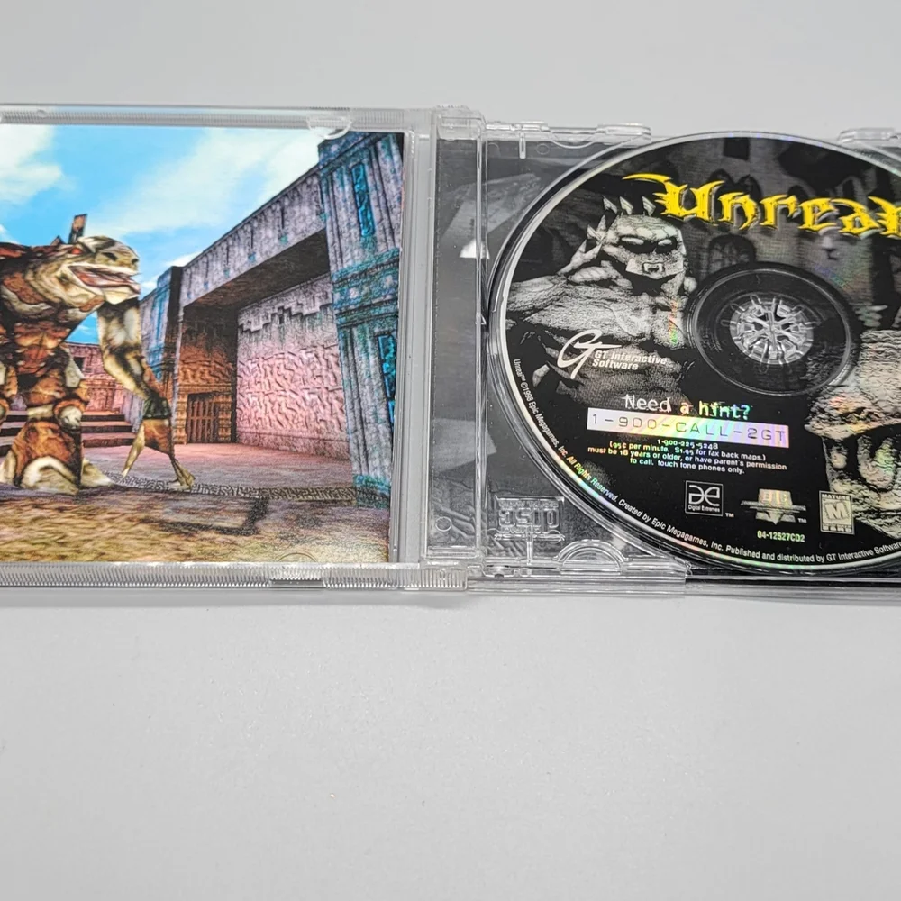 Unreal (PC, CD-ROM) 1998 GT Interactive Software Windows 95/98 CD